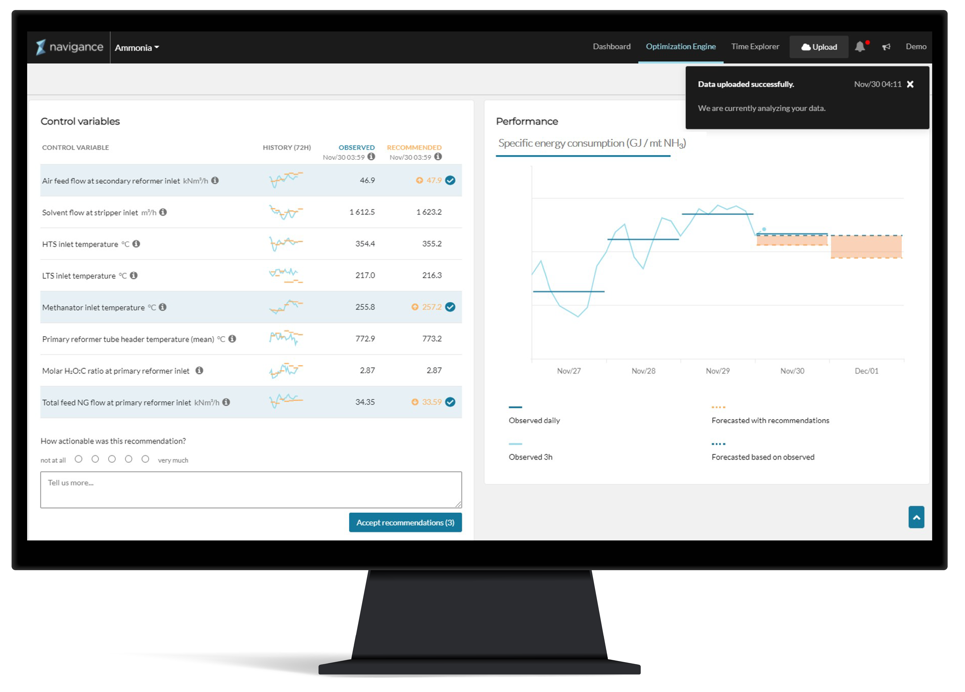 Navigance Optimization Engine monitor